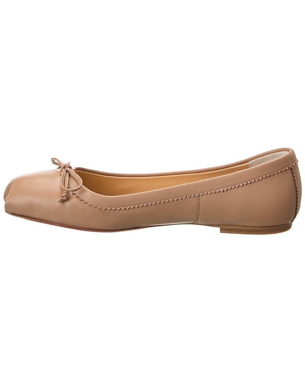 Christian Louboutin Natural Mamadrague Leather Flat