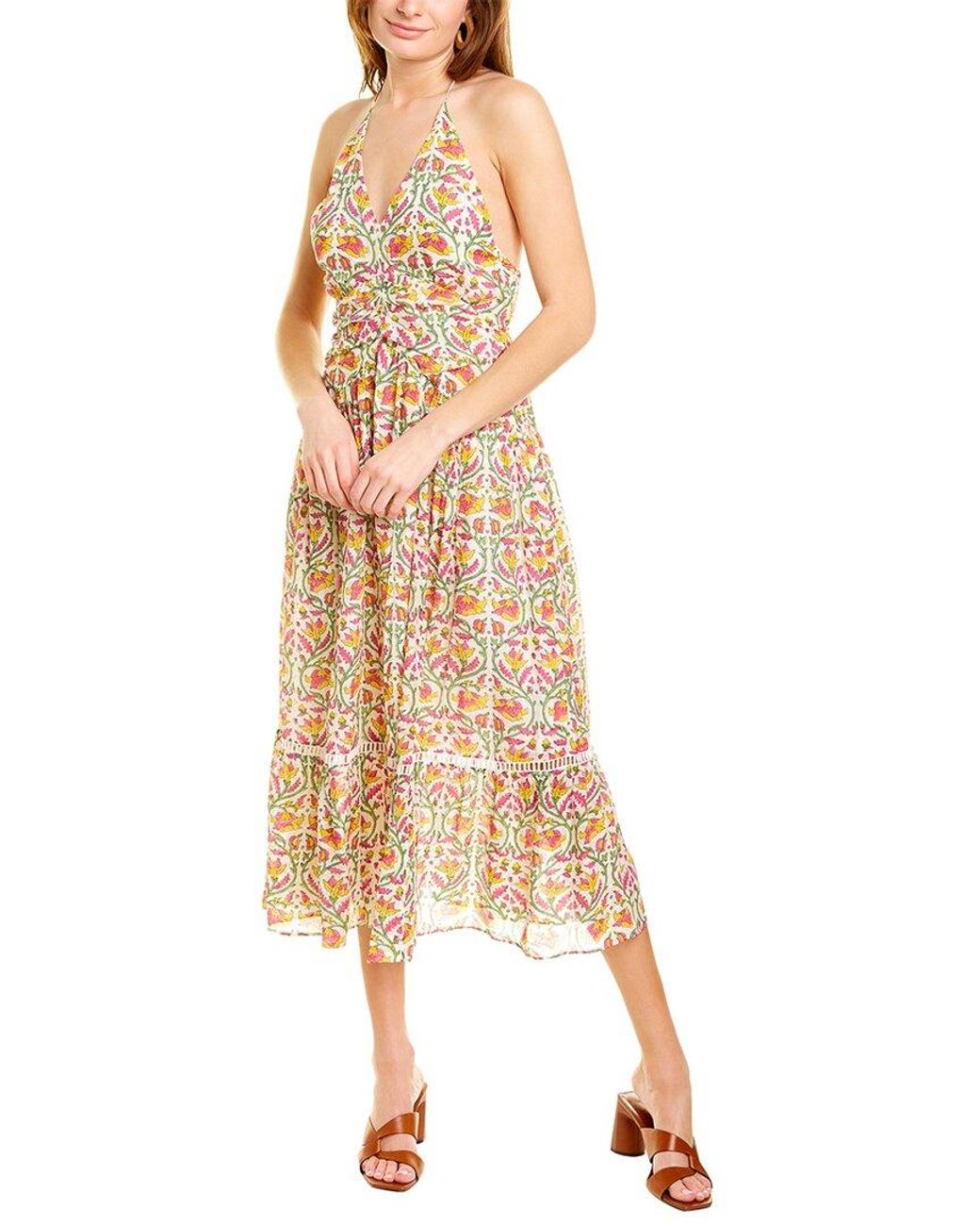 Ash Natural Nuuly Halter Midi Dress