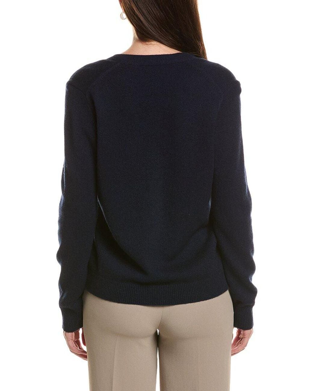 Bruno Magli Black Wool & Cashmere-blend V-neck Cardigan