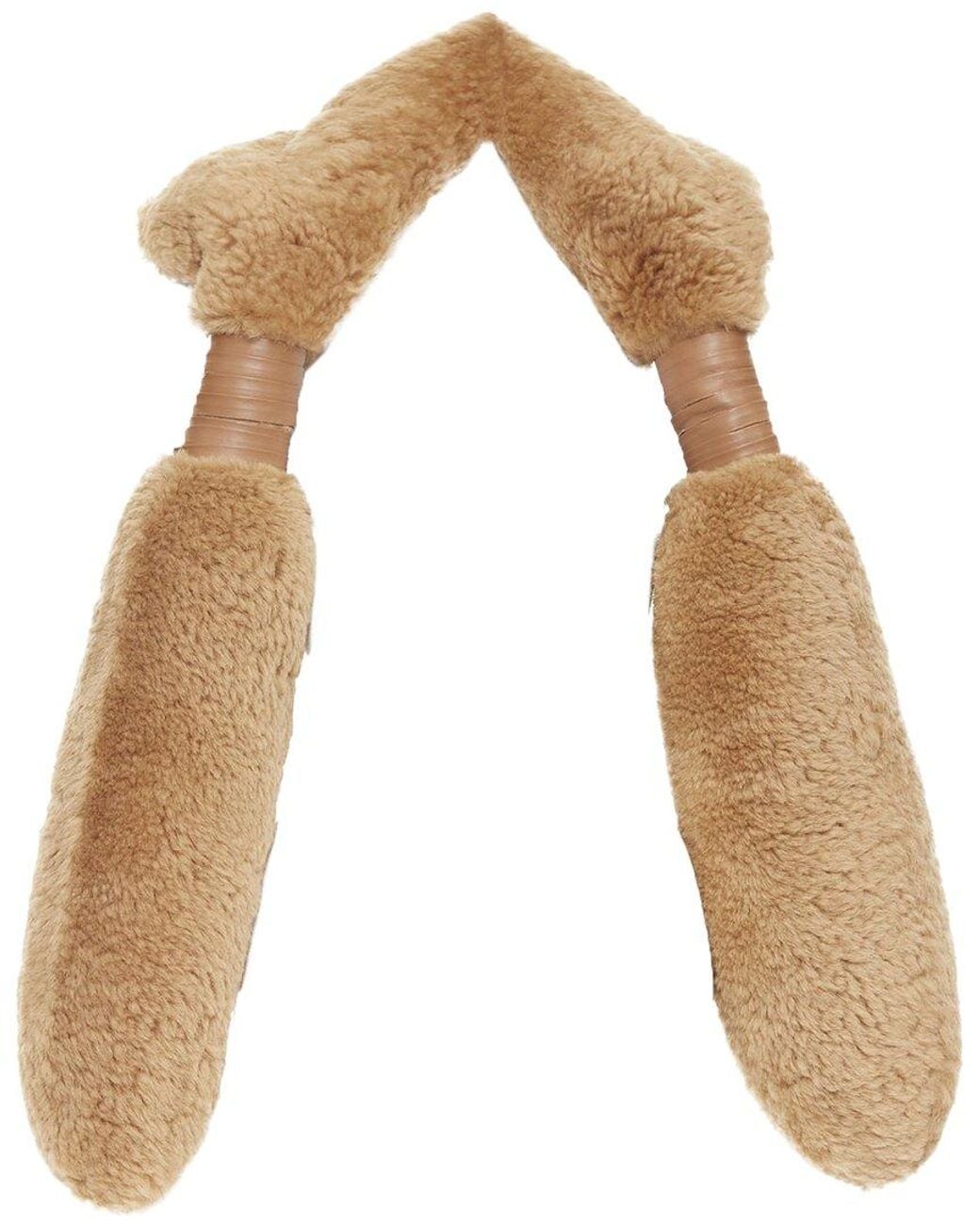 Bottega Veneta Natural 2021 Shearling Scarf, Never Worn (Authentic Pre-Loved)