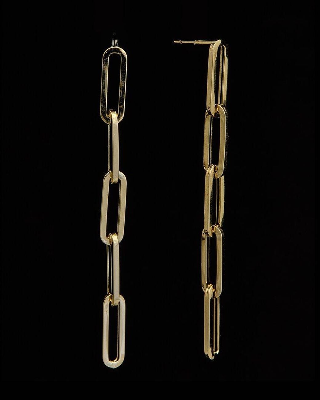 Italian Gold Black 14k Drop Earring