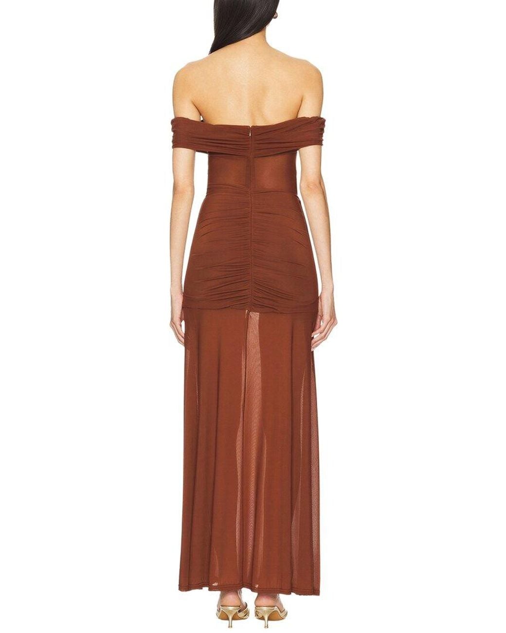 Alma King Red Solid Maxi Dress