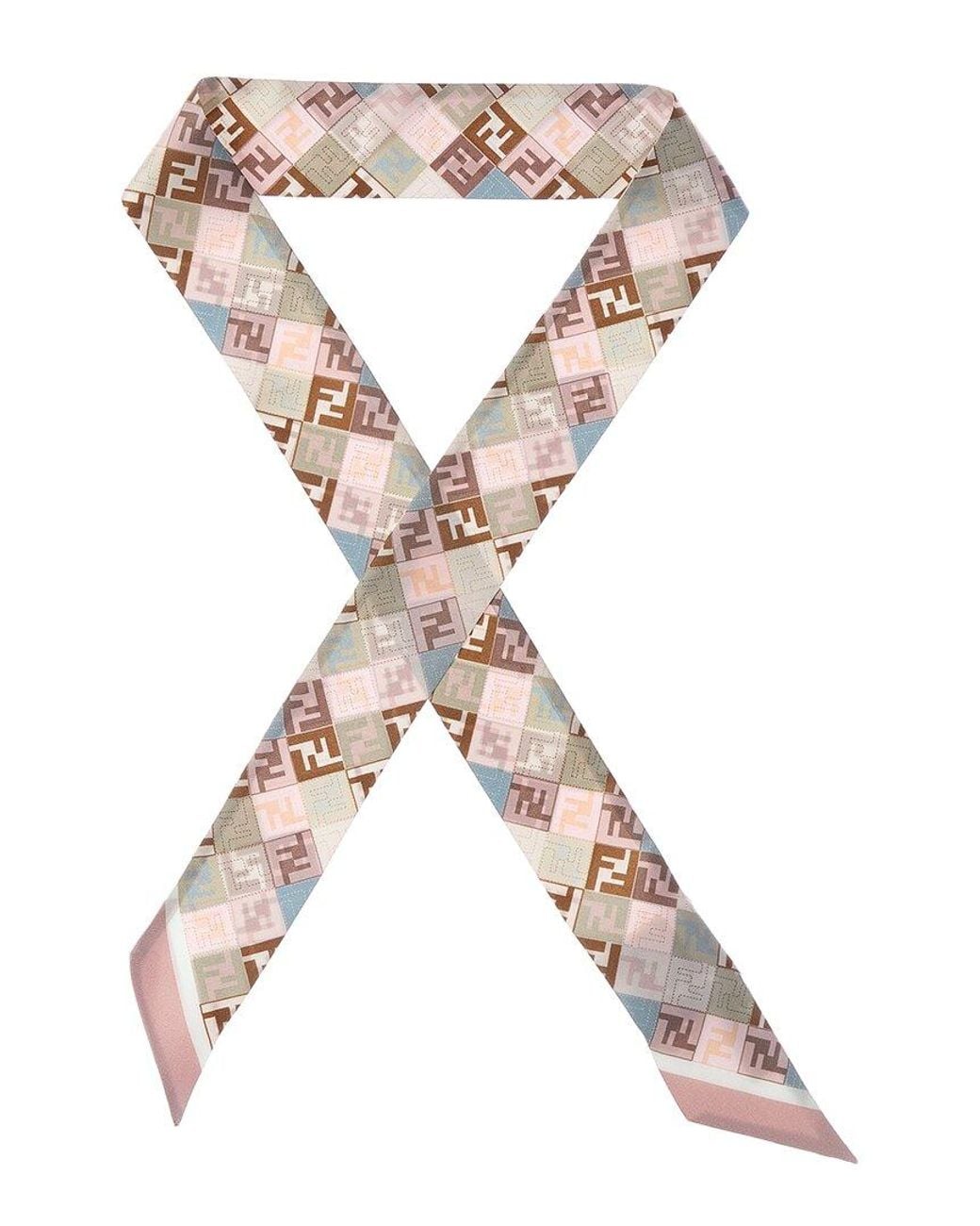 Fendi Metallic Wrappy Silk Scarf