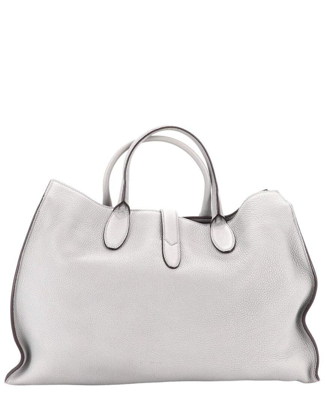 Gucci Gray Sheep Leather Jackie Soft Tote Large (Authentic Pre-Loved)