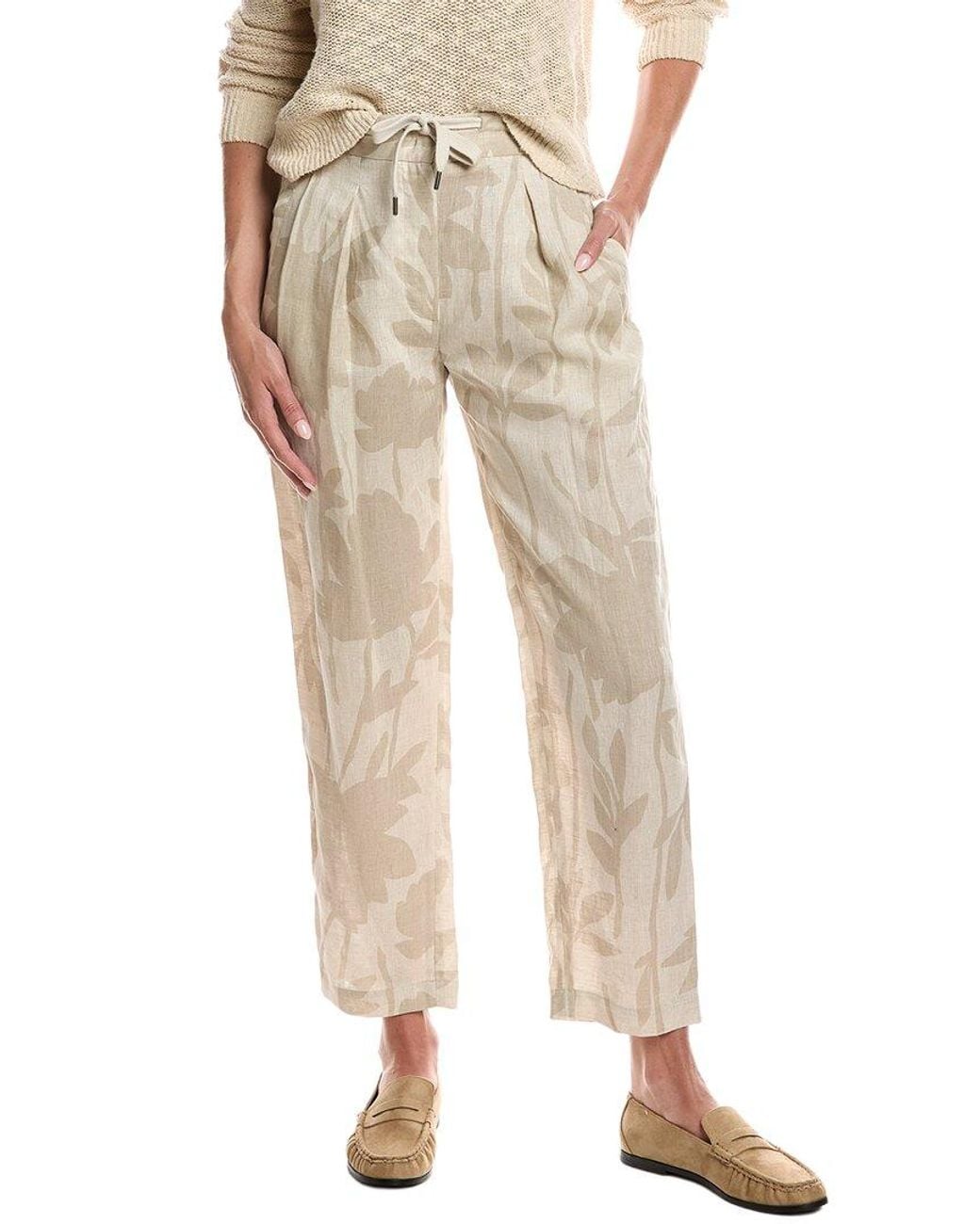 Brunello Cucinelli Natural Linen Pant