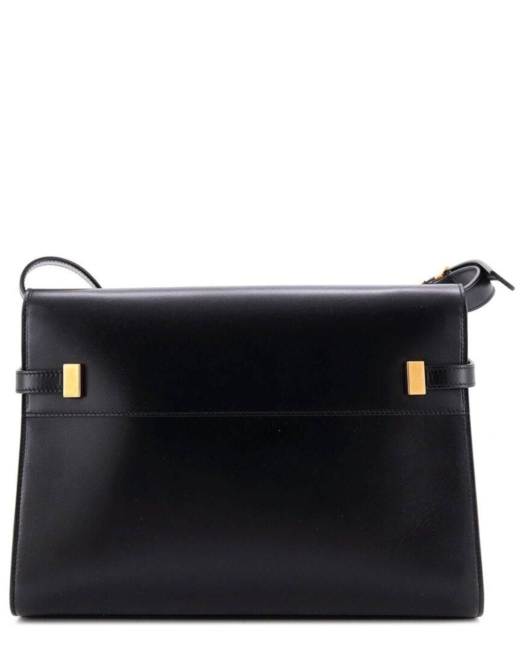Saint Laurent Blue Leather Manhattan Shoulder Bag Medium (Authentic Pre- Loved)