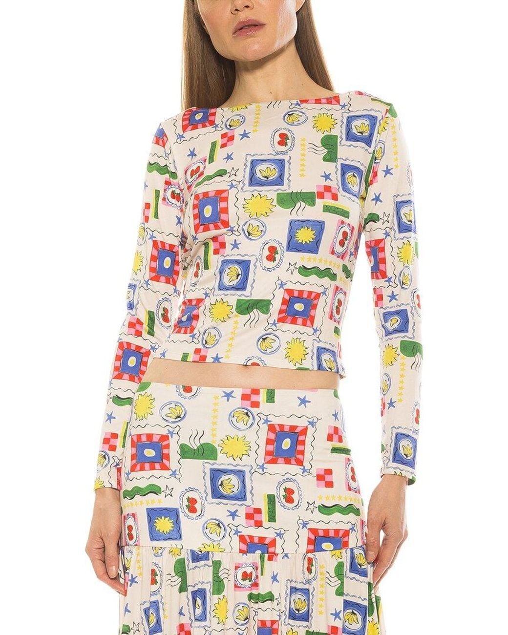 Alexia Admor White Dahlia Shirt