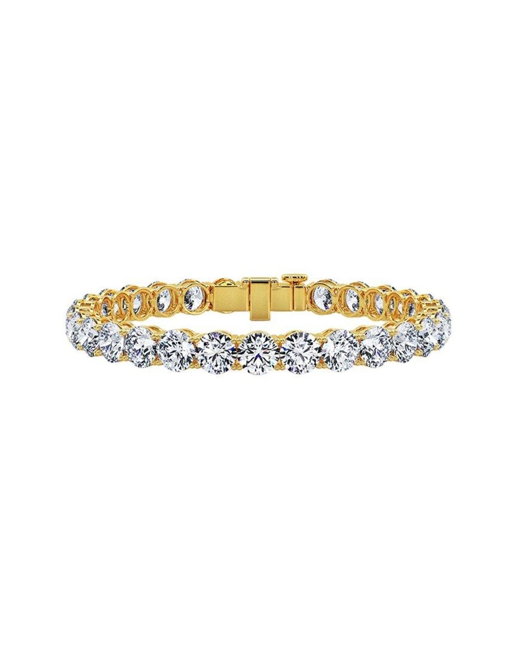 Lab Grown Diamonds White 14K 29.50 Ct. Tw. Lab-Grown Diamond Tennis Bracelet