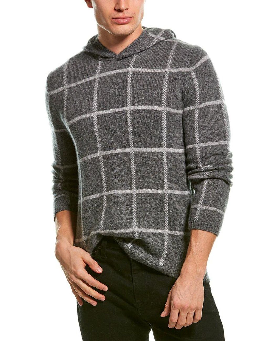 Vince Plush Cashmere Hoodie in Gray for Men | Lyst