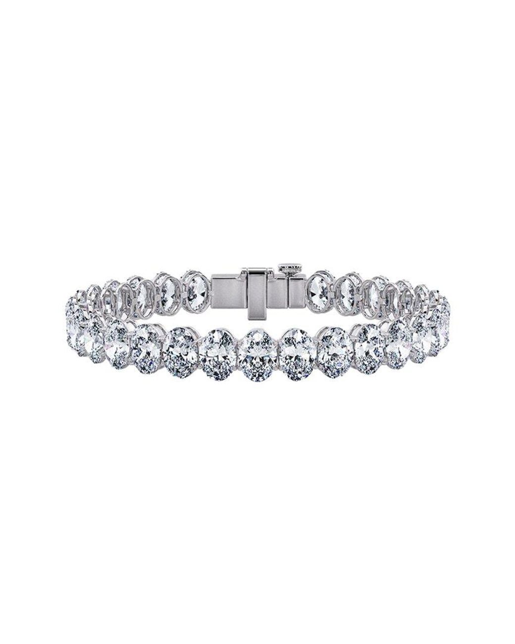Lab Grown Diamonds White 14K 33.50 Ct. Tw. Lab-Grown Diamond Tennis Bracelet