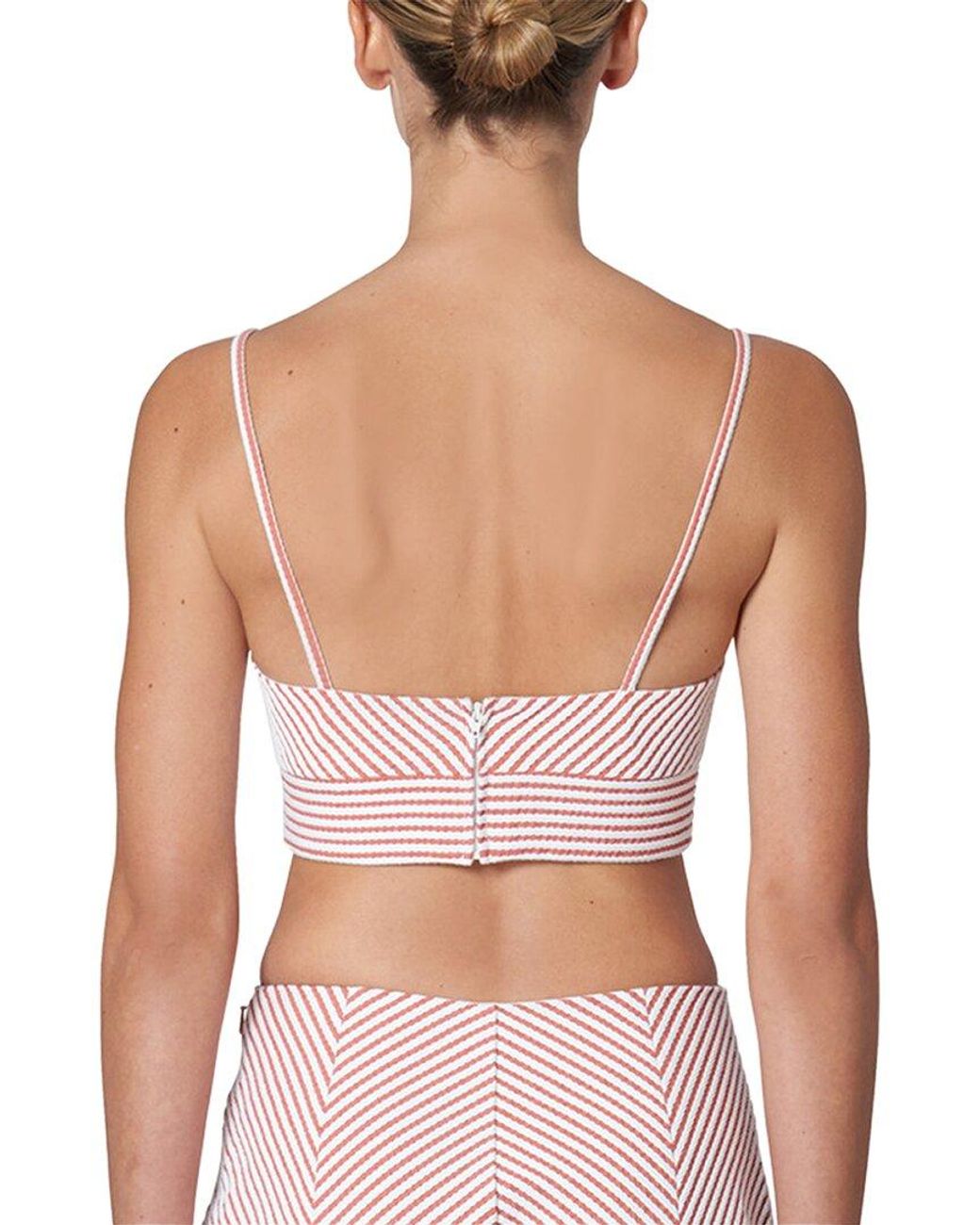 Carolina Herrera Green Cropped Bustier Top
