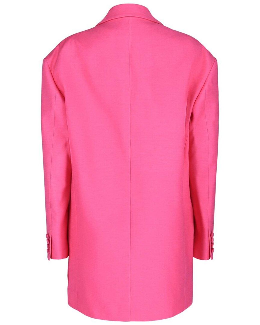 Valentino Pink Oversized Double-Breasted Blazer
