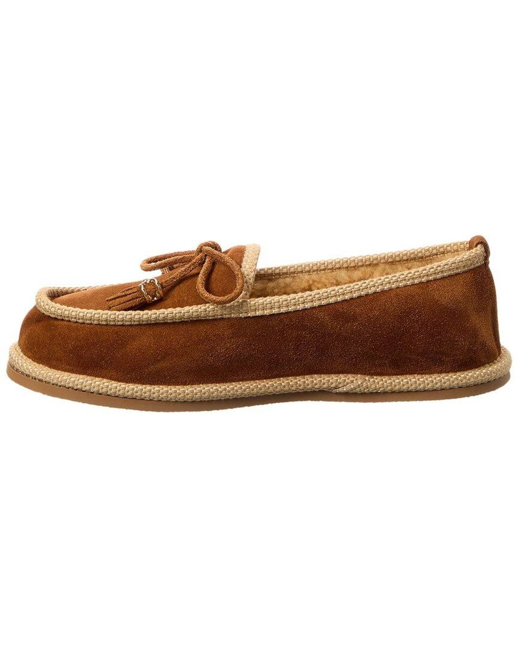 Céline Brown Boubou Suede & Shearling Slipper