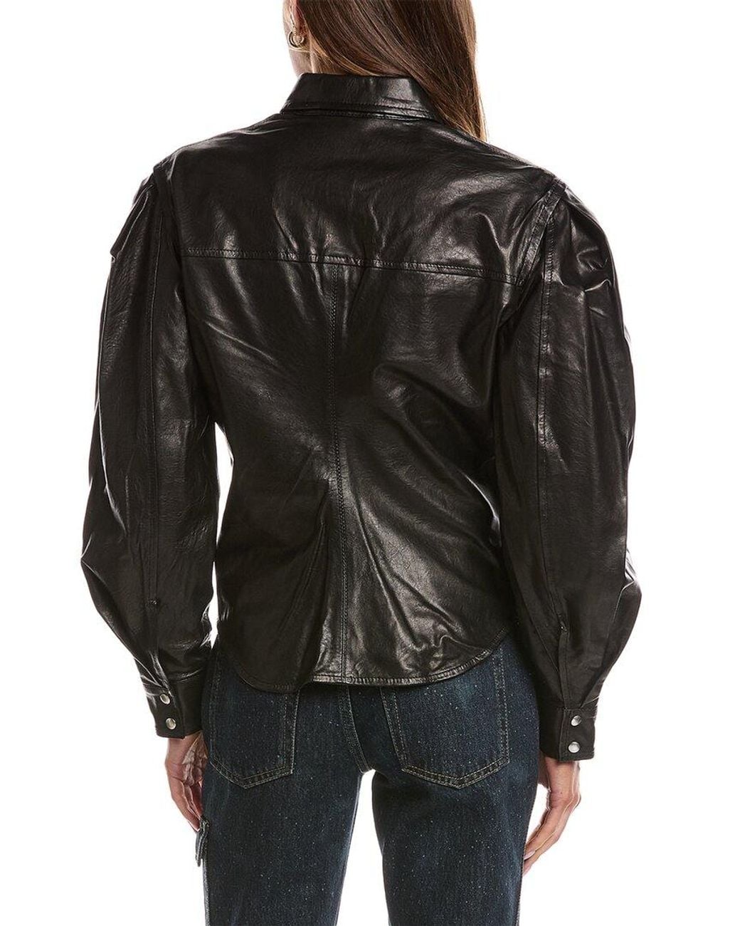 IRO Black Mizio Leather Shirt