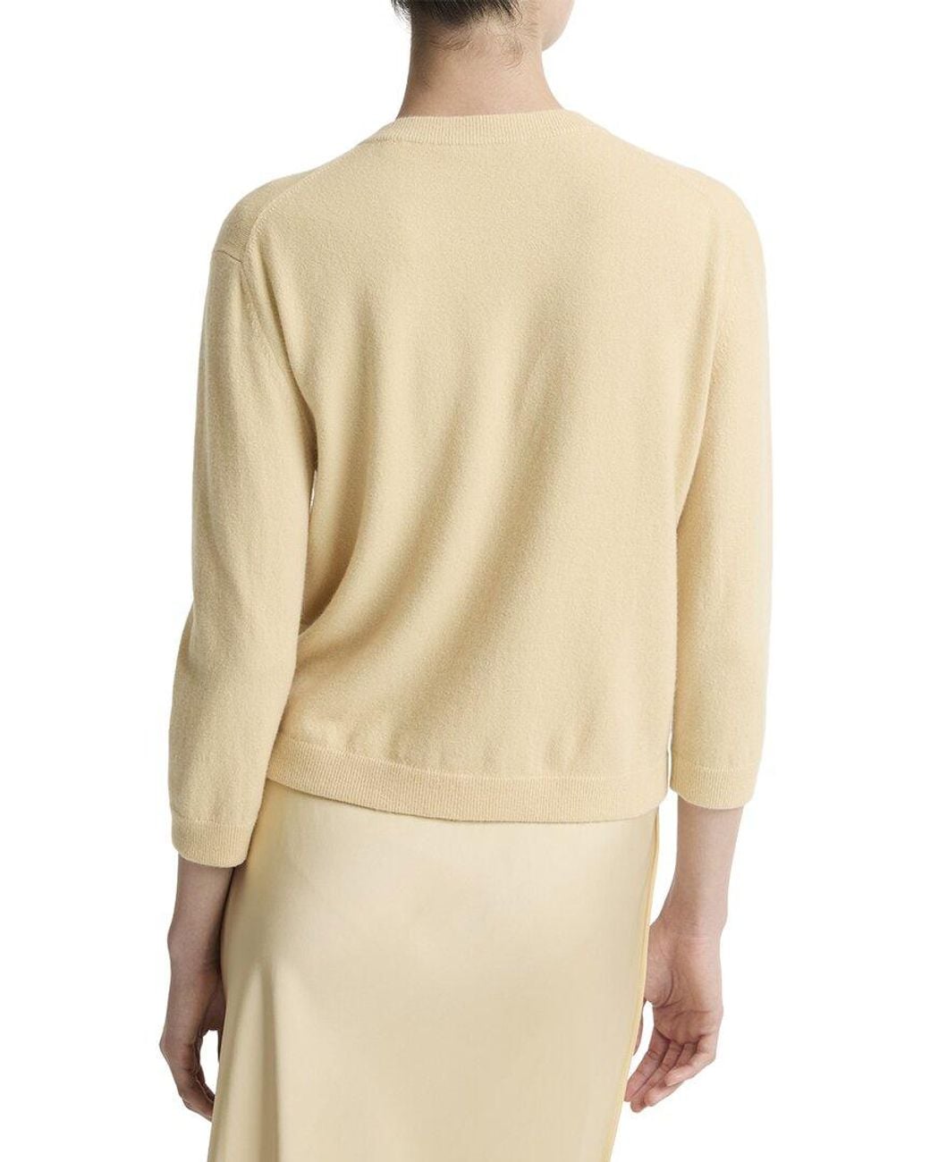 Vince Natural Pocket Wool & Cashmere-Blend Cardigan