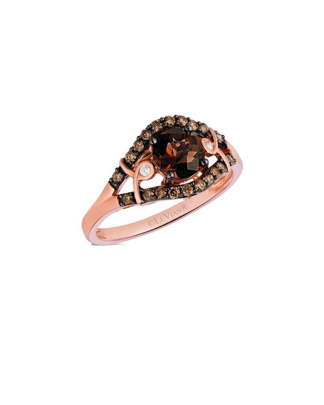 Le Vian Multicolor Chocolate Quartz® 14k Rose Gold 1.00 Ct. Tw. Diamond & Smoky Quartz Cocktail Ring