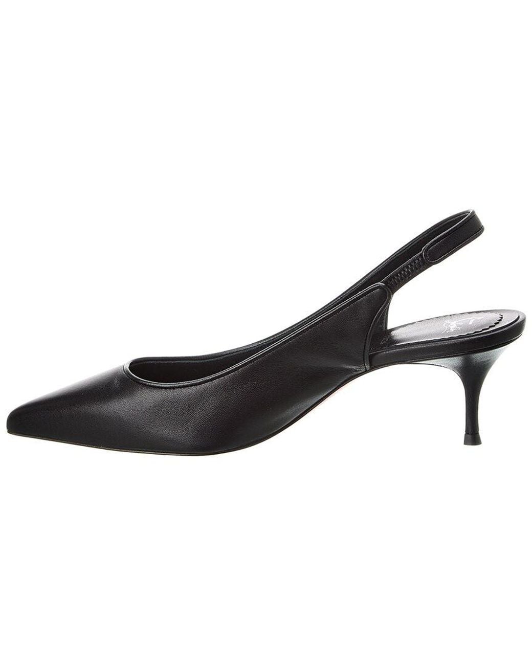Christian Louboutin Black Sporty Kate 55 Leather Slingback Pump