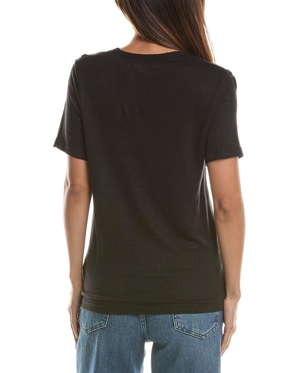Isabel Marant Black Linen T-Shirt