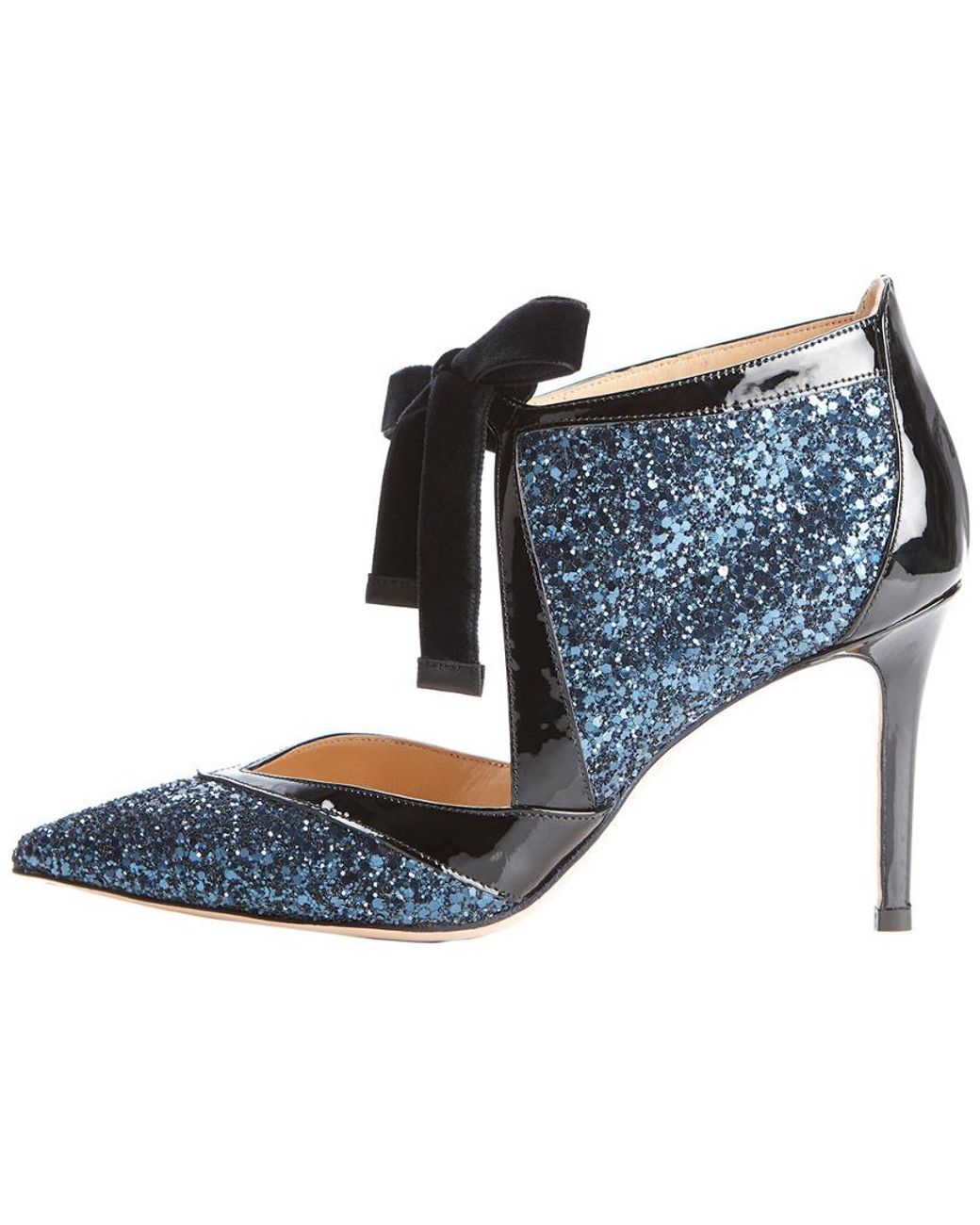 Marion Parke Blue Molly Iris Coarse Glitter Pump