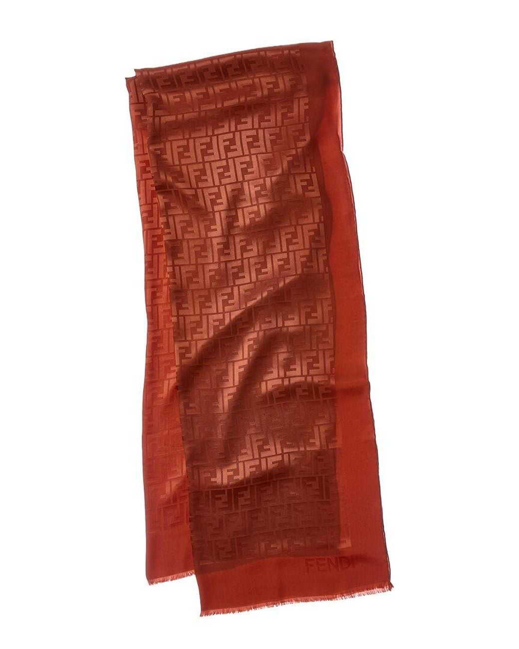 Fendi Red Silk Stole
