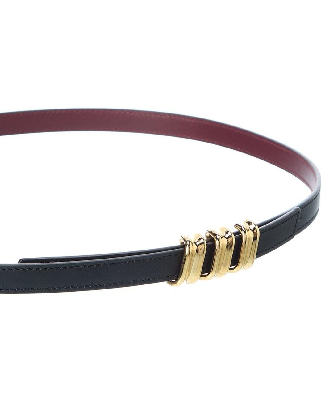 Loewe Black Coil Reversible Leather Belt