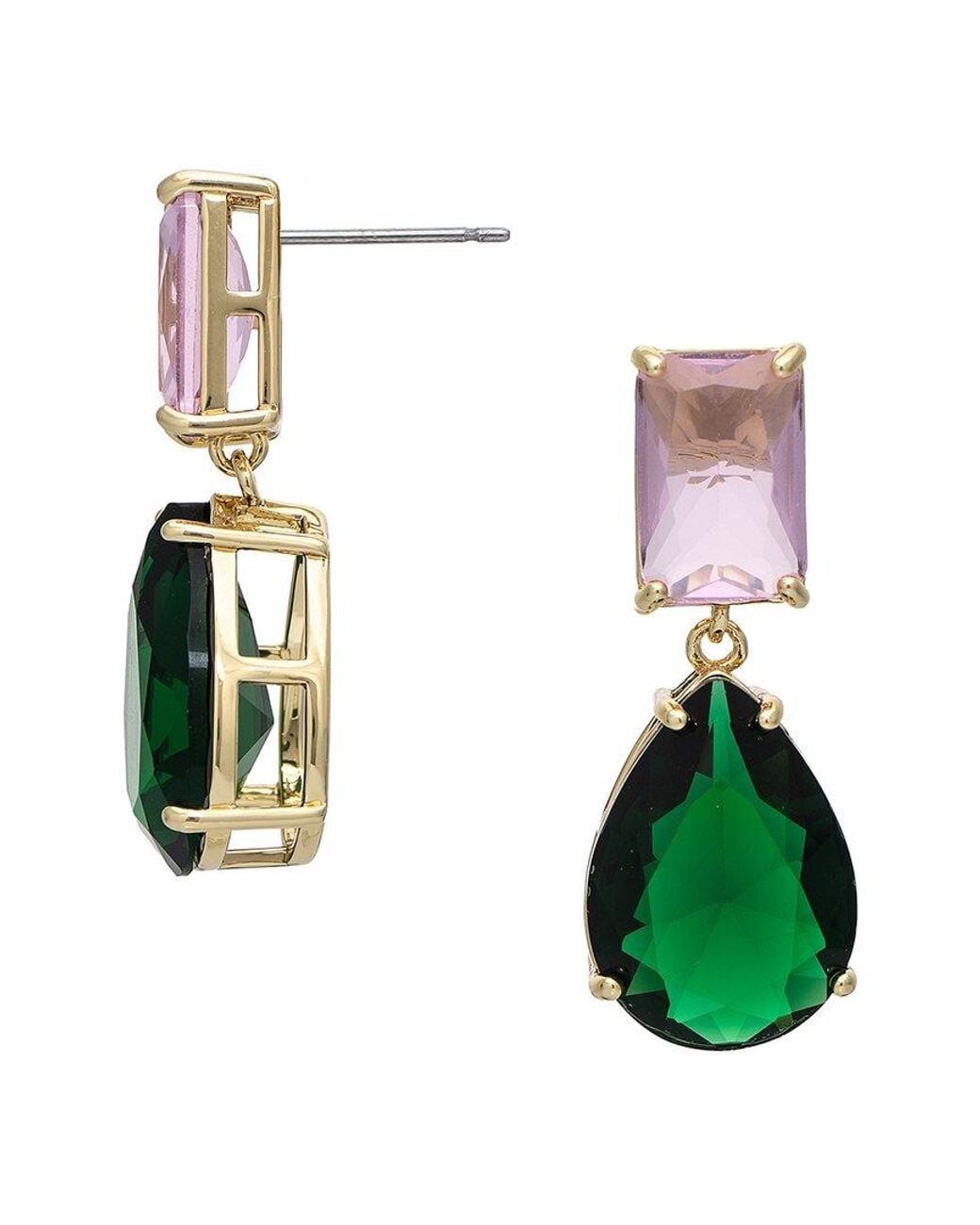 Rivka Friedman Green 18K Plated Dangle Earrings
