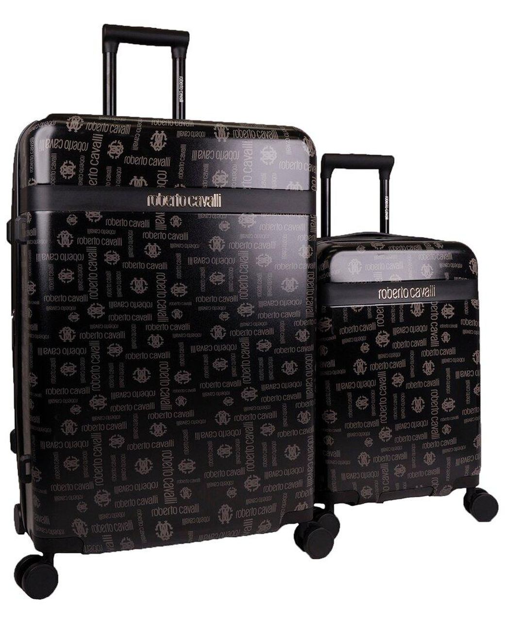 Roberto Cavalli Molded Monogram Luggage Set in Black | Lyst