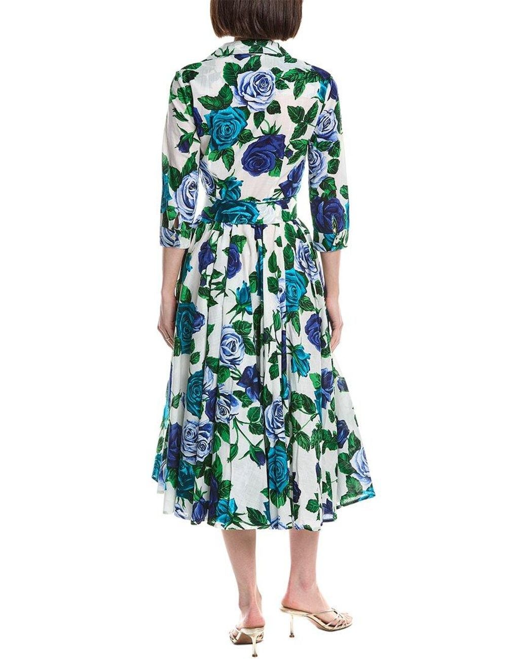 Samantha Sung Blue Aster Midi Dress