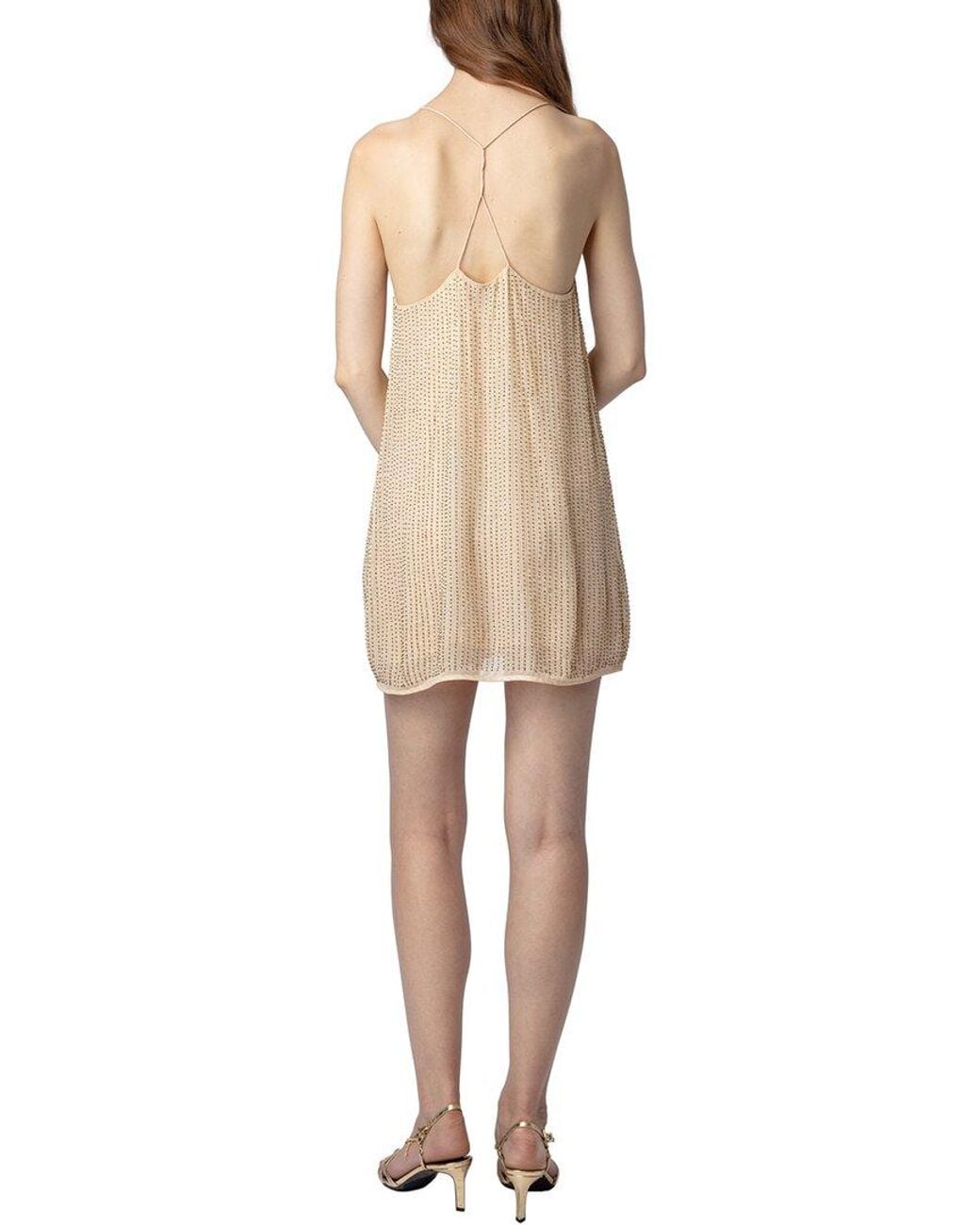 Zadig & Voltaire Natural Caro Mousseline Brod Dress