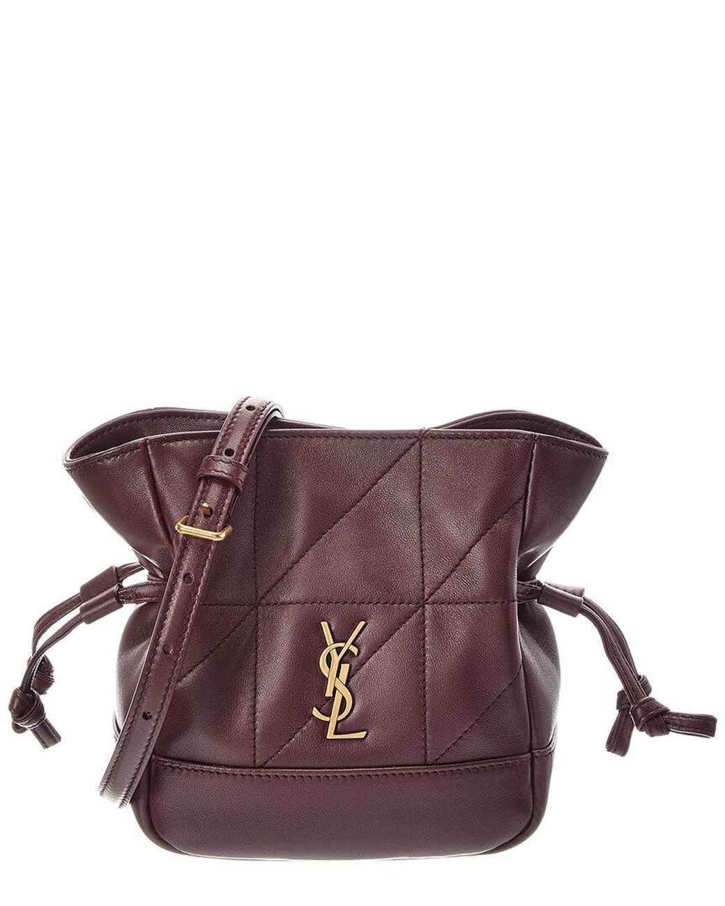 Saint Laurent Purple Cassandra Jamie Mini Leather Cross