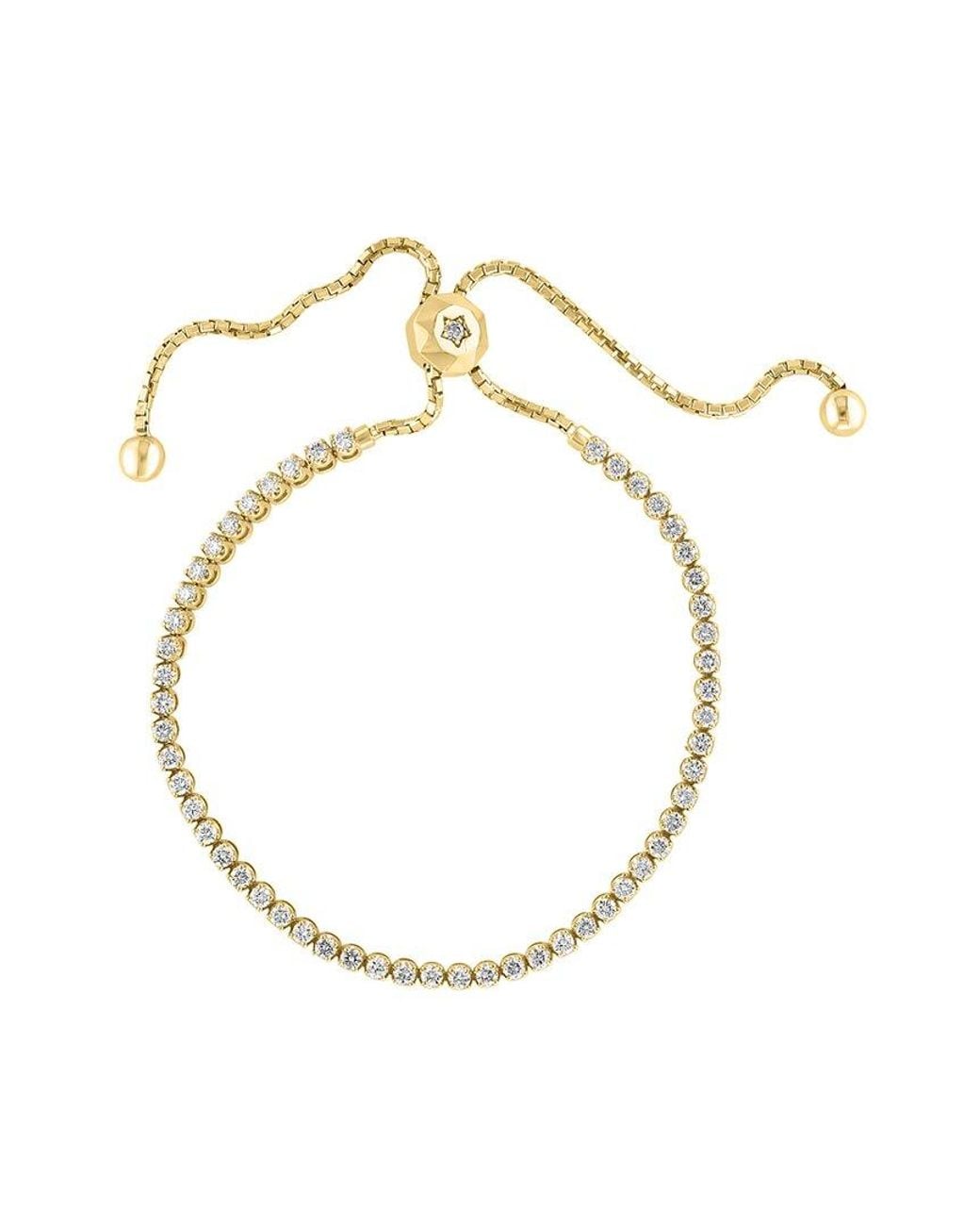Effy Fine Jewelry Metallic 14K 1.26 Ct. Tw. Diamond Bracelet