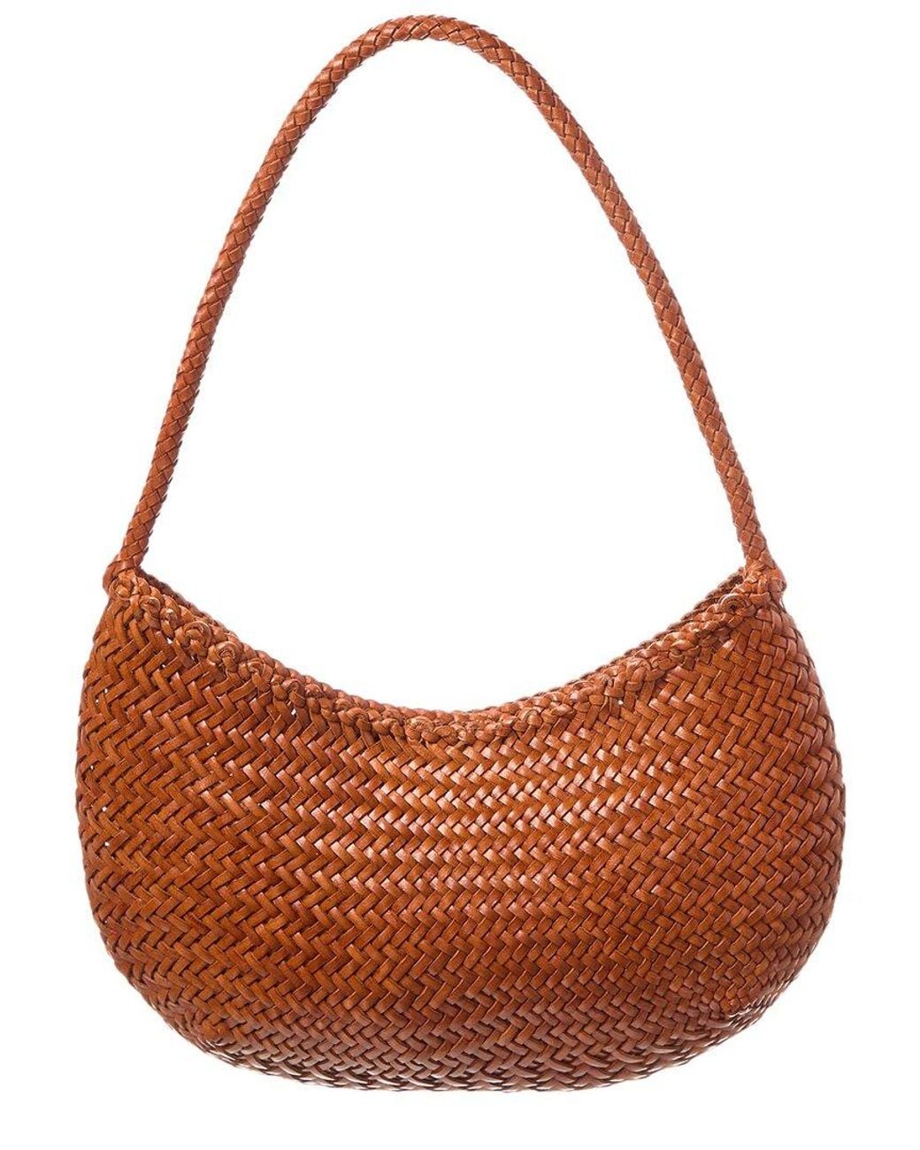 Dragon Diffusion Brown Nova Luna Leather Shoulder Bag