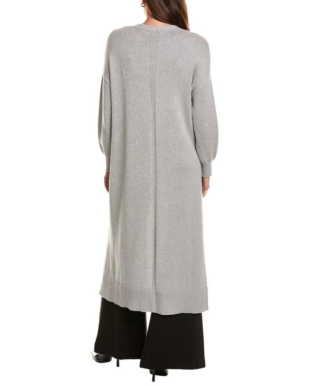 525 America White Wool-Blend Duster Cardigan