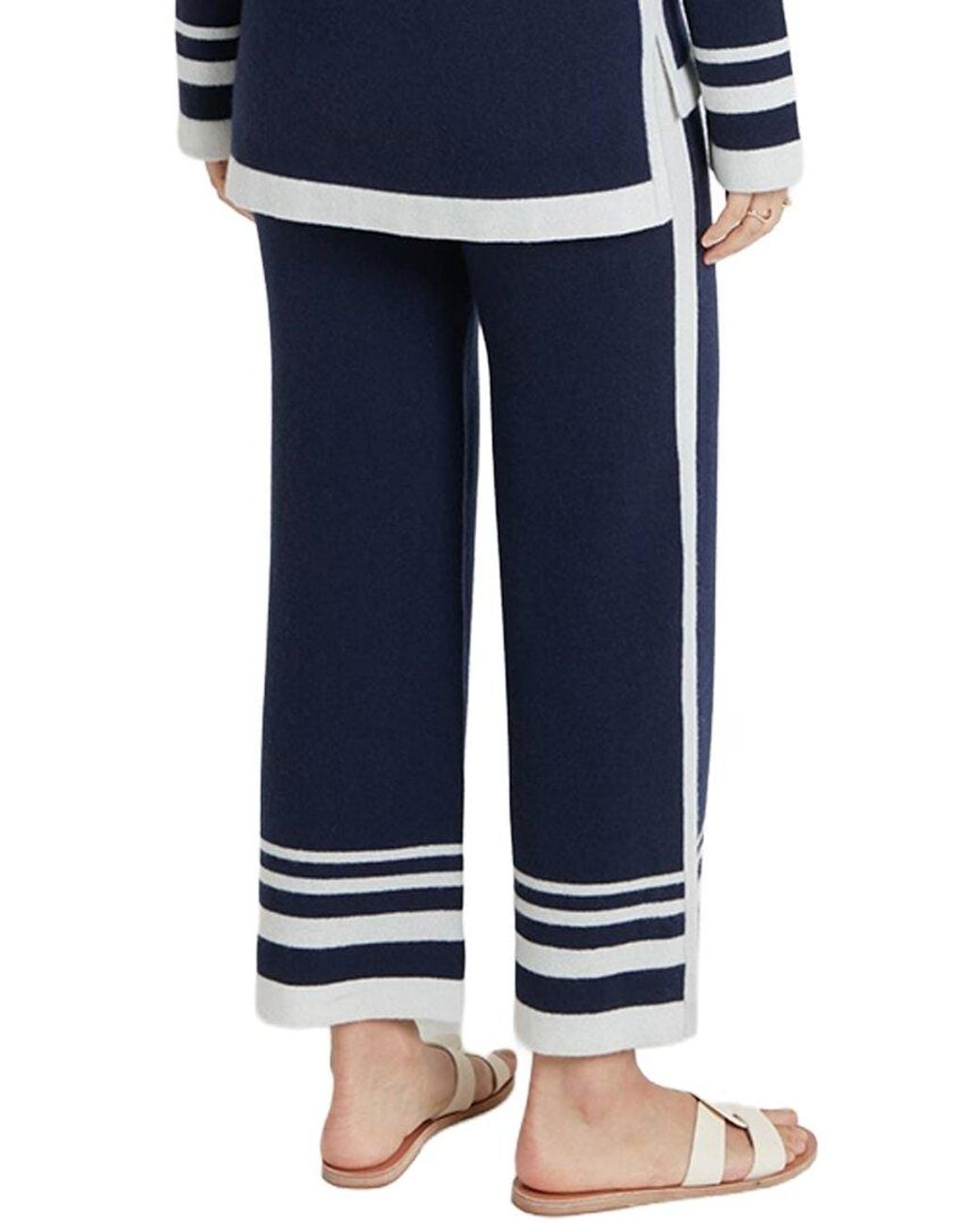 Temperley London Blue Bretton Wool & Cashmere-Blend Trouser