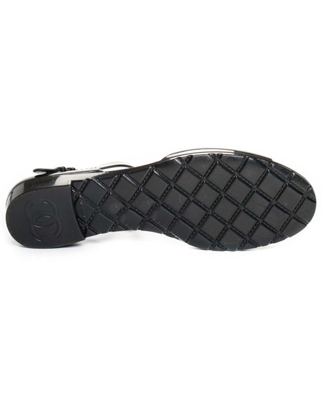 chanel black jelly slides