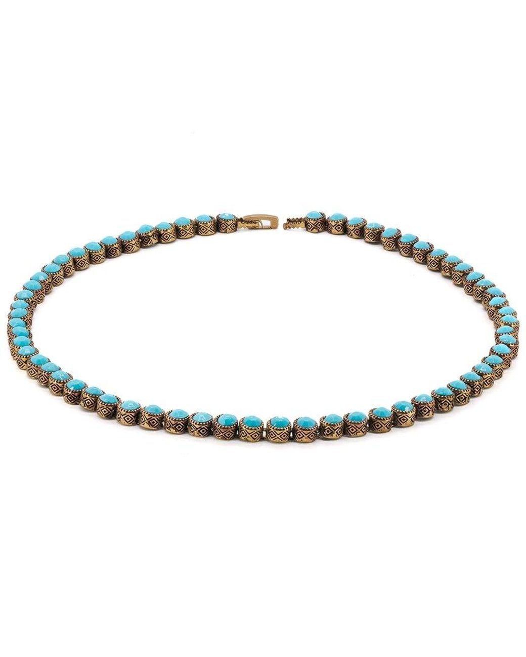 Ebru Jewelry White Plated Tennis Necklace
