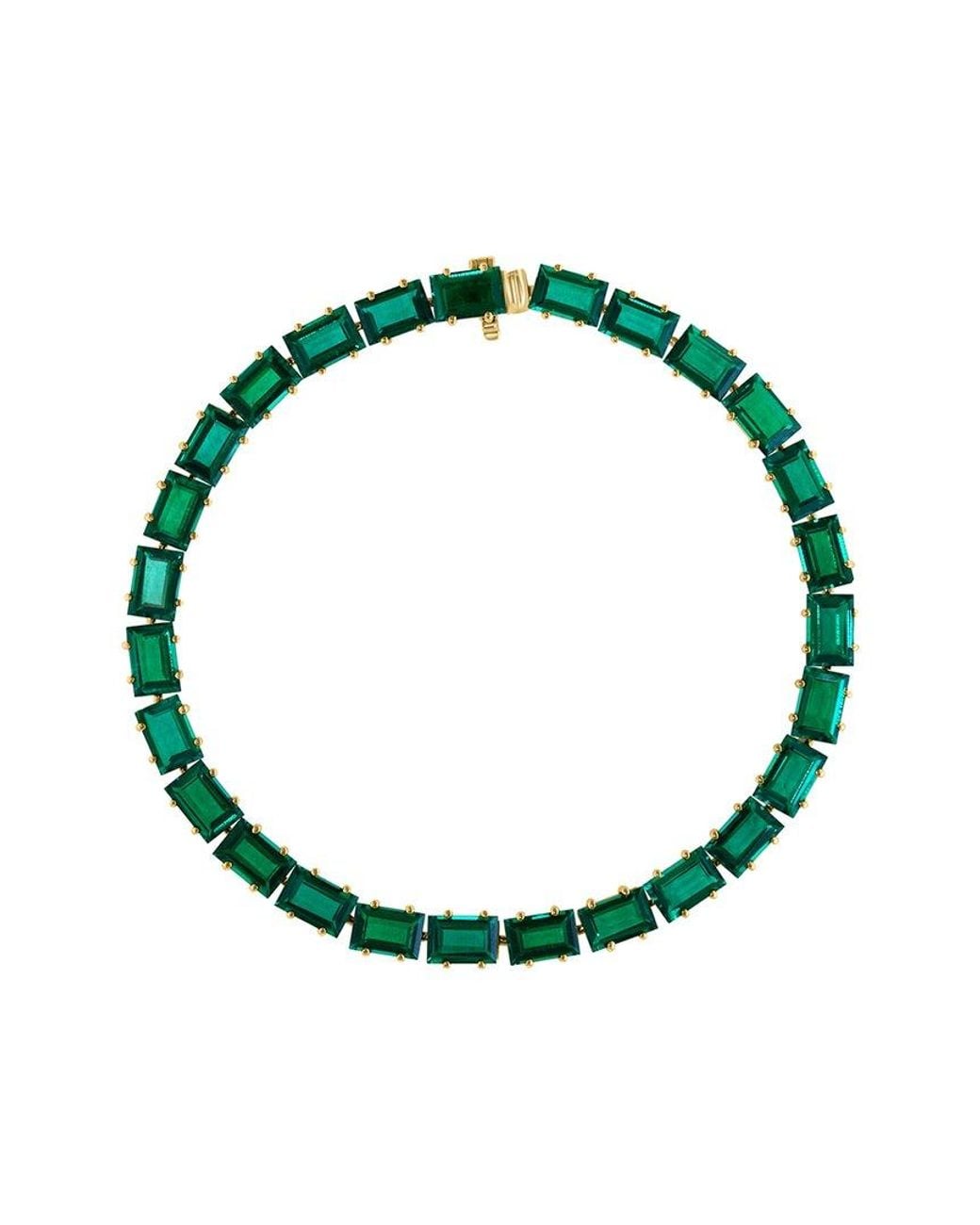 Effy Fine Jewelry Green 14K 16.67 Ct. Tw. Lab-Grown Diamond & Lab-Grown Emerald Bracelet