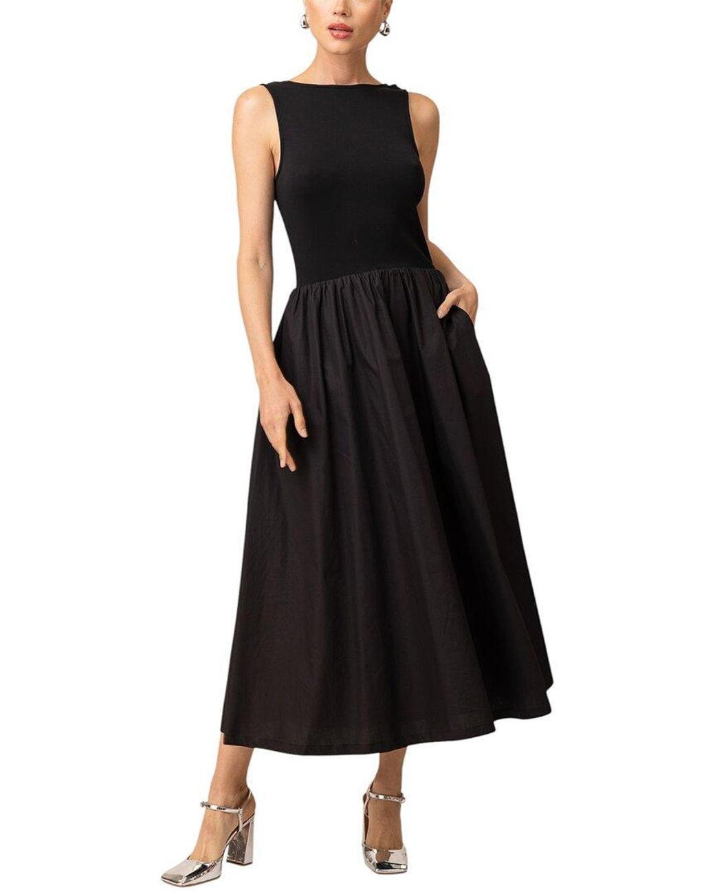 Line & Dot Black Matilda Teacup Dress