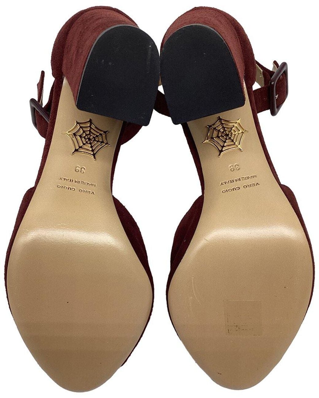 Charlotte Olympia Brown Suede Slingback Block Heel (Authentic Pre-Loved)