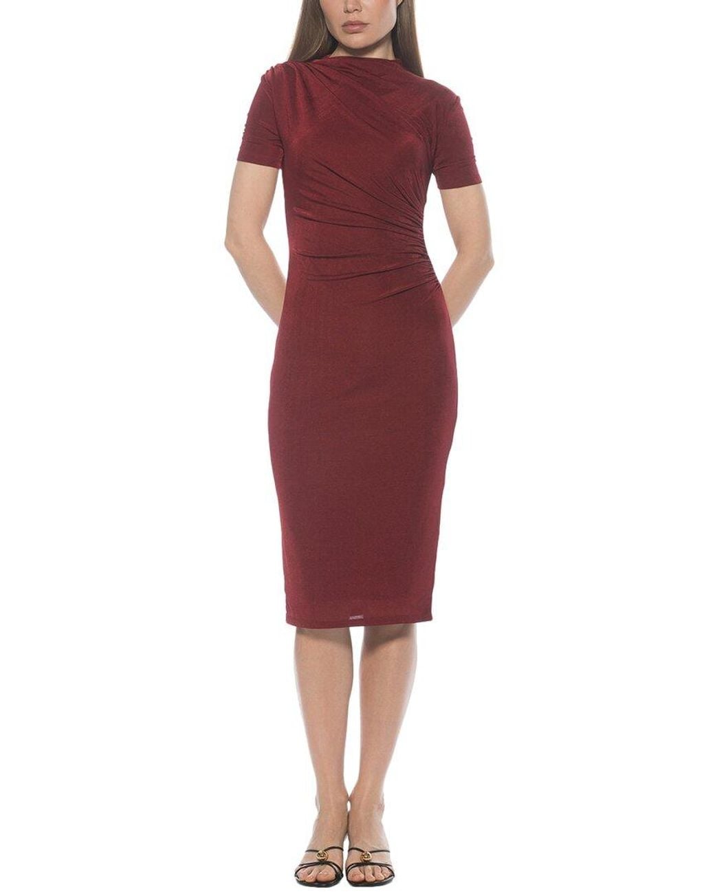 Alexia Admor Red Santal Fit & Flare Dress