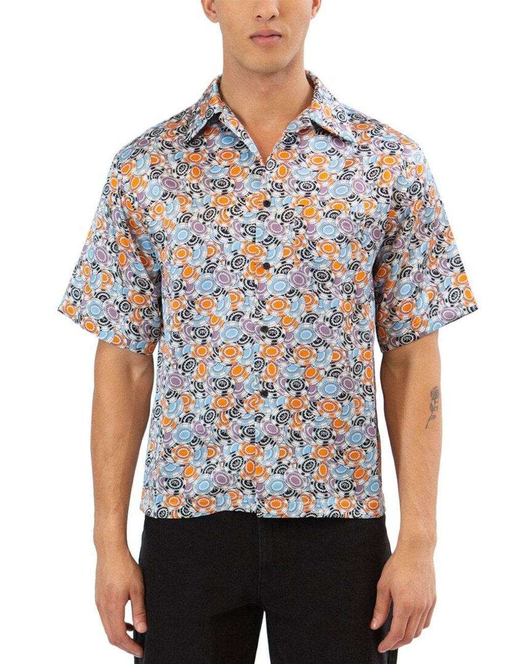 RTA Blue Oversized Shirt for men