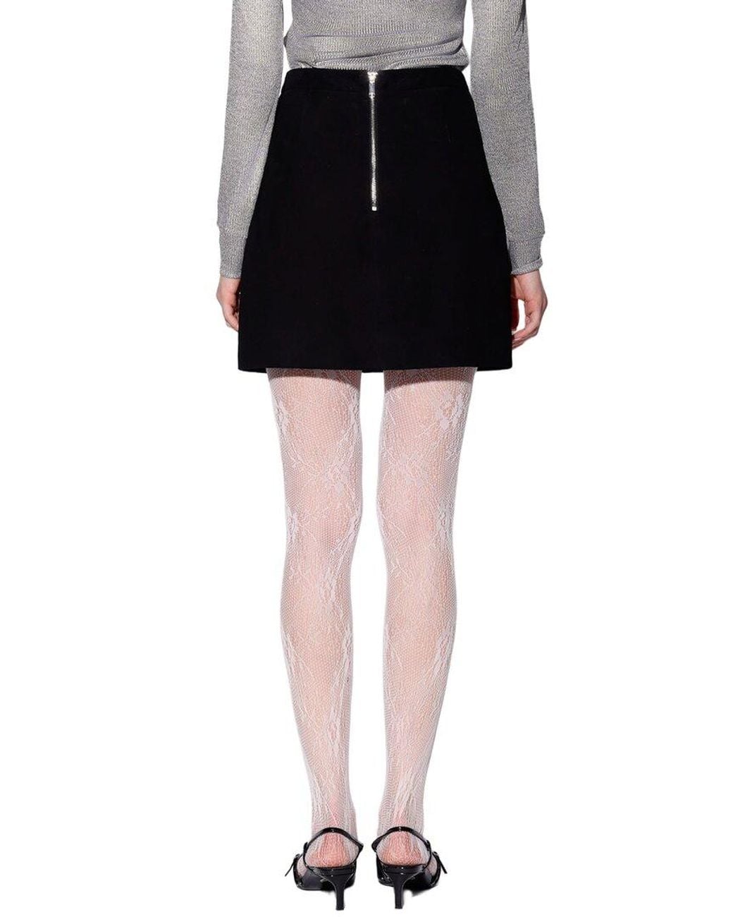 Walter Baker Black Libby Suede Skirt