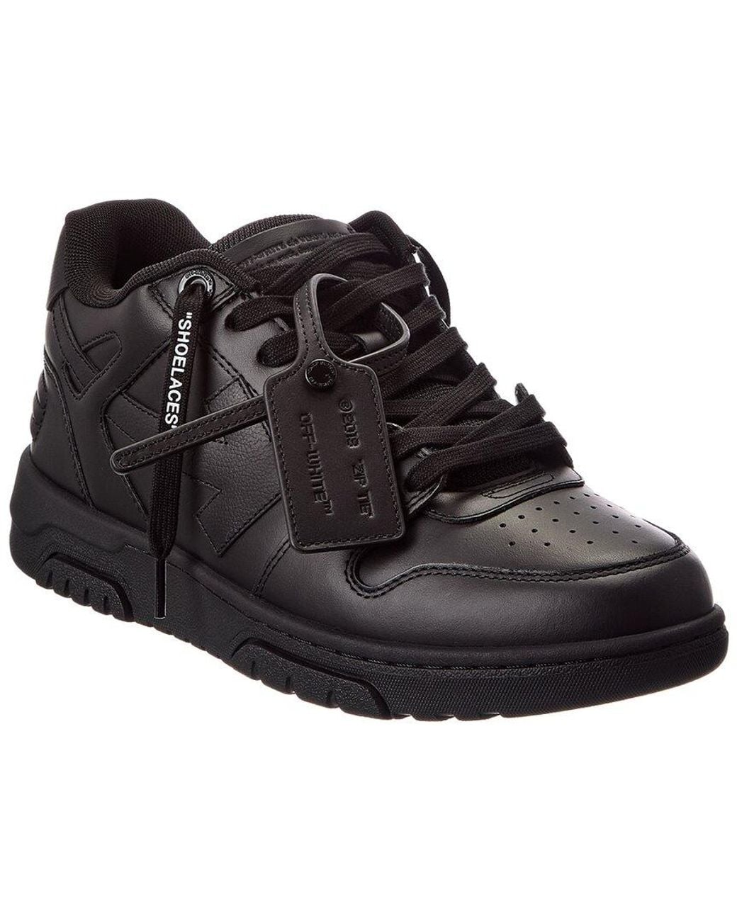 Off-White c/o Virgil Abloh Black Out Of Office Leather Sneaker for men