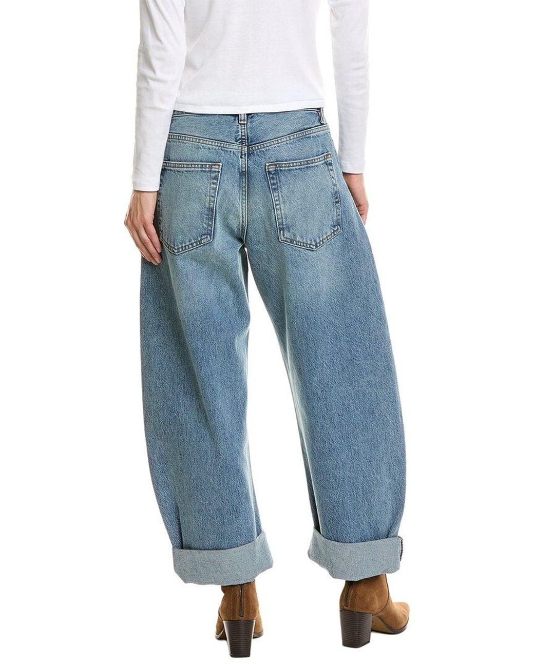 FRAME Blue Frame The Bubble Tundra Barrel Leg Jean