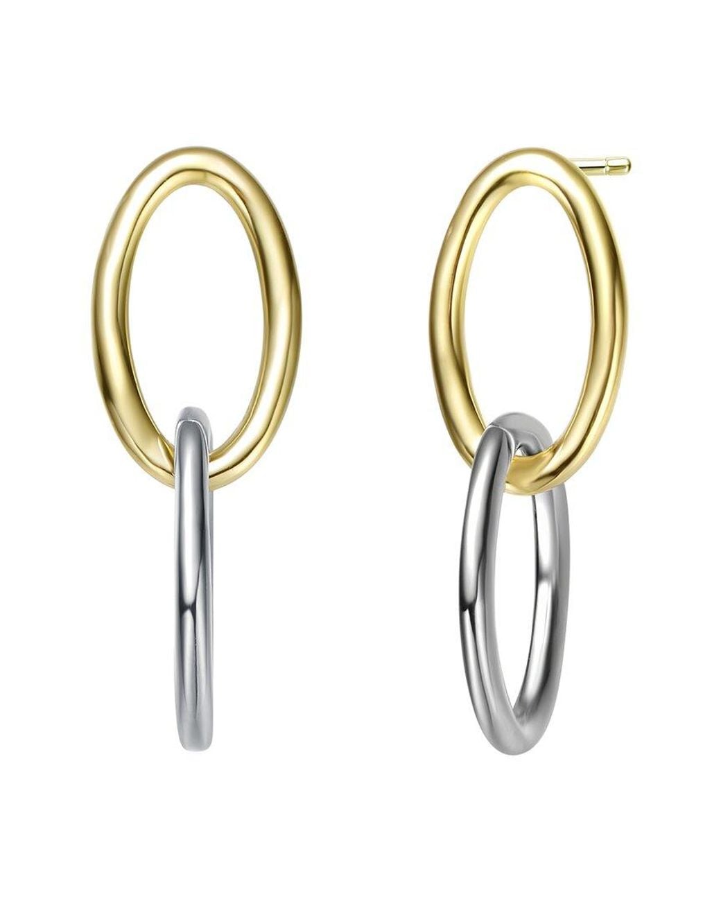 Rachel Glauber Metallic 14K Plated Dangle Earrings