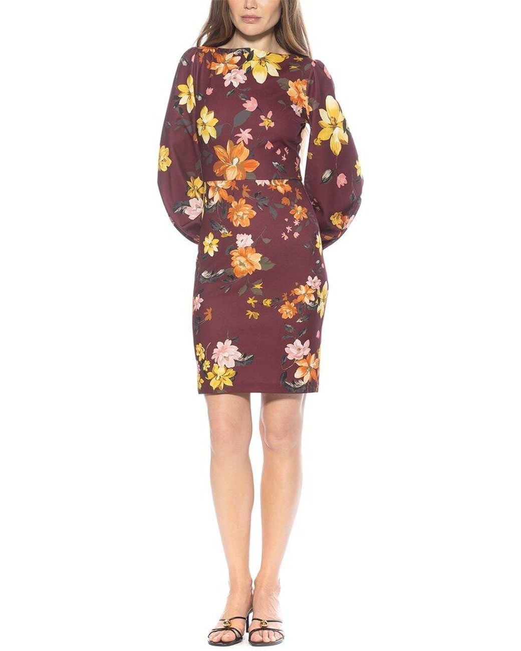 Alexia Admor Red Elowen Boatneck Sheath Dress