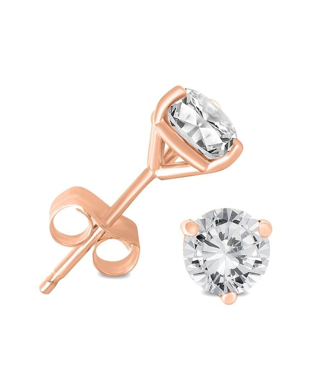 Diamond Select Cuts White 14k Rose Gold 1.00 Ct. Tw. Diamond Studs