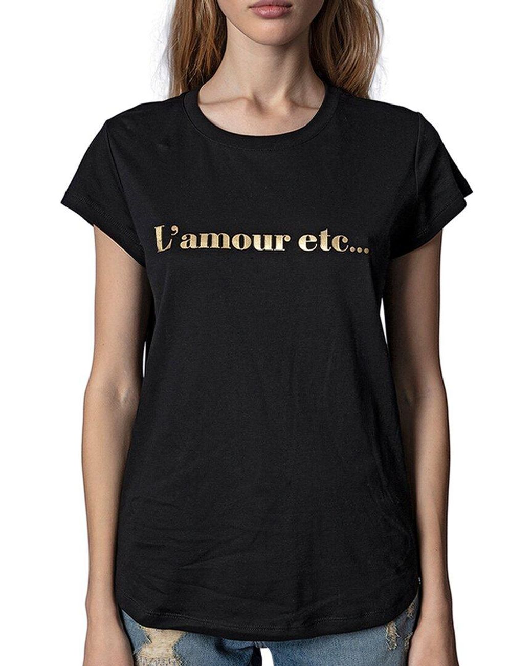 Zadig & Voltaire Woop L'amour Etc T-shirt in Black | Lyst