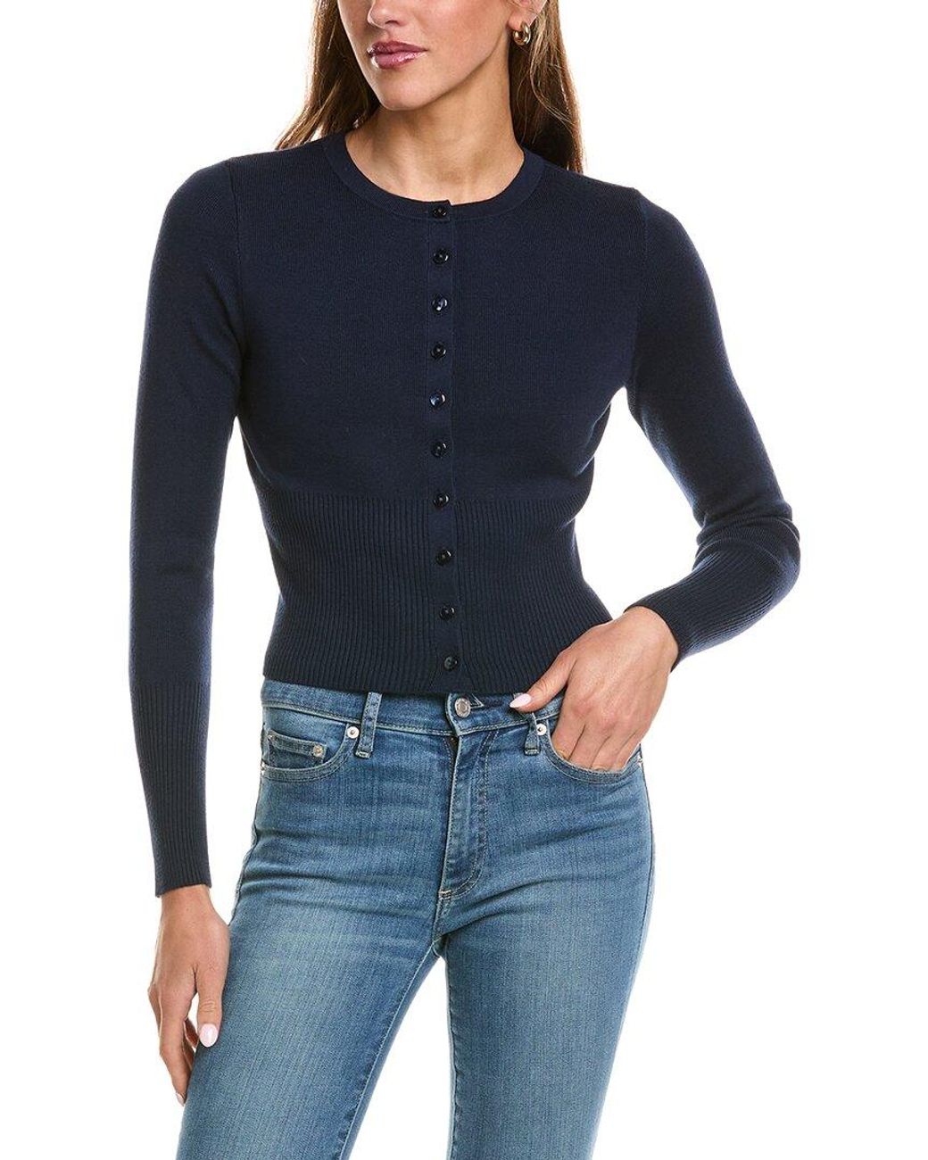 525 America Blue High Rib Cardigan
