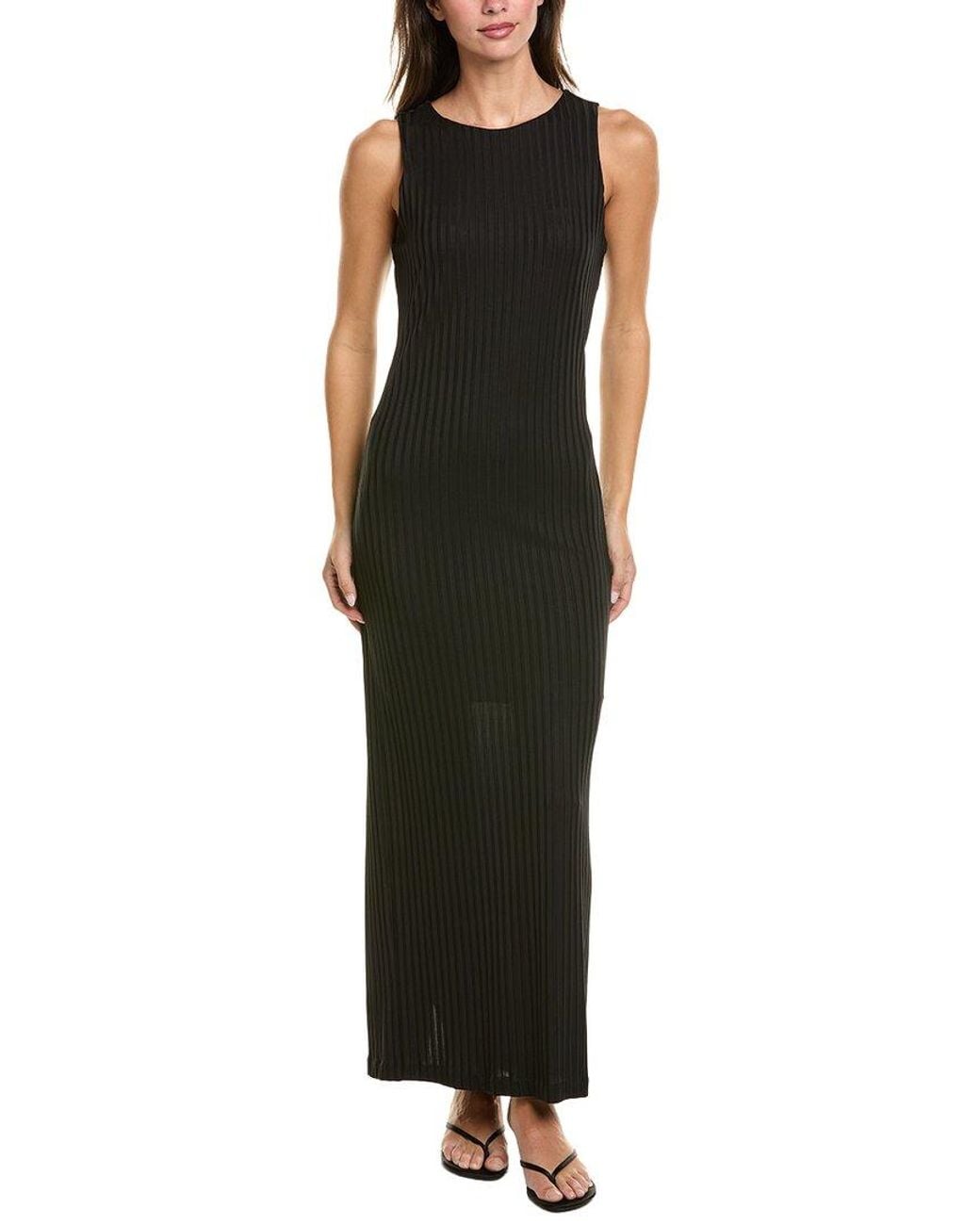Rag & Bone Black Natalia Boatneck Midi Dress